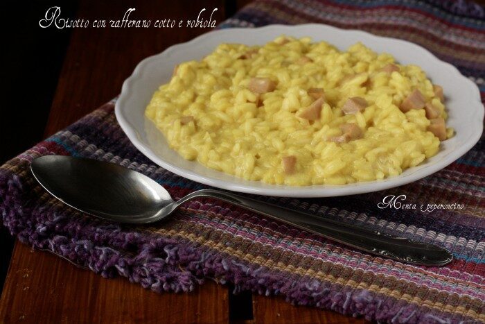 Risotto con zafferano cotto e robiola