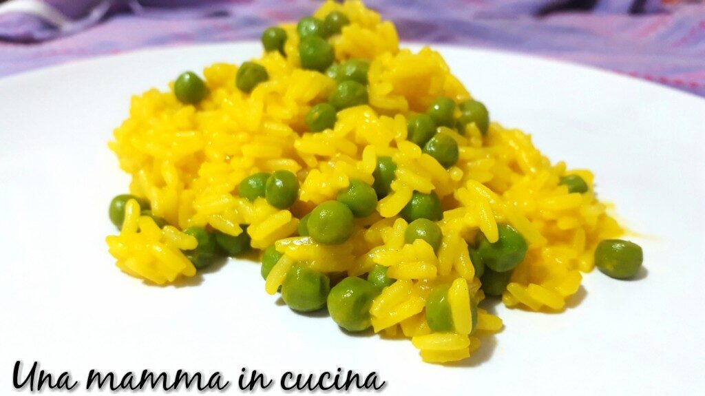 Risotto con zafferano e piselli