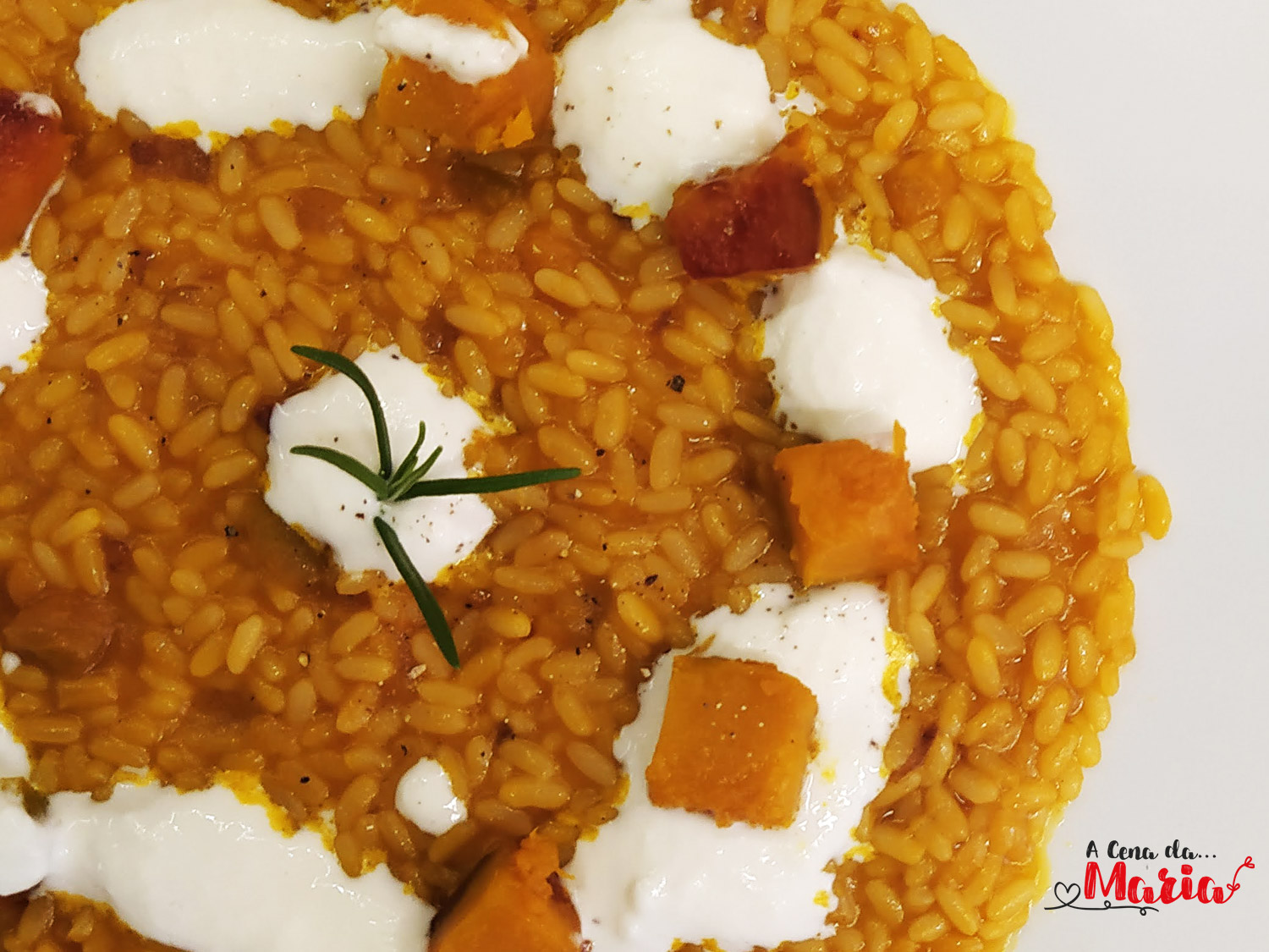 Risotto con zucca e burrata al tartufo bianco