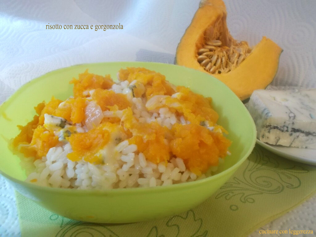 Risotto con zucca e gorgonzola