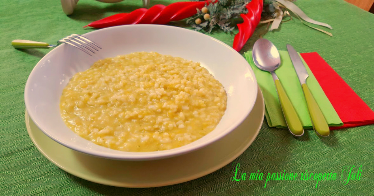 Risotto con zucca e piselli bimby