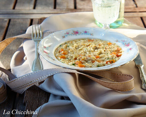 Risotto con zucca e porcini