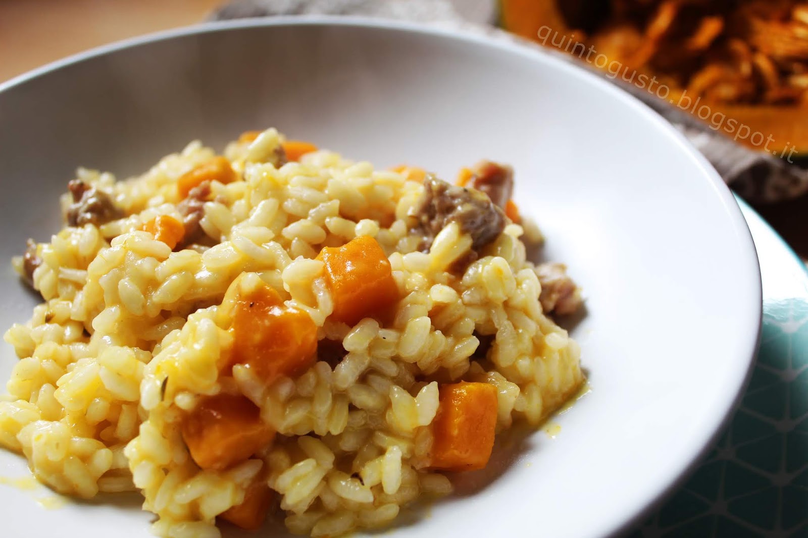Risotto con zucca e salsiccia