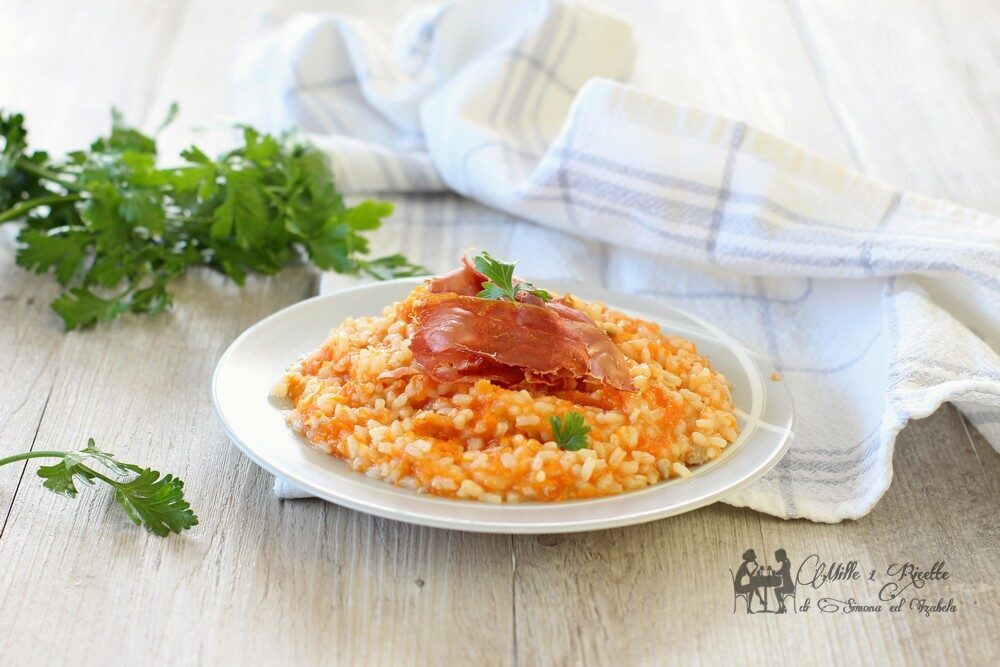 Risotto con zucca e speck