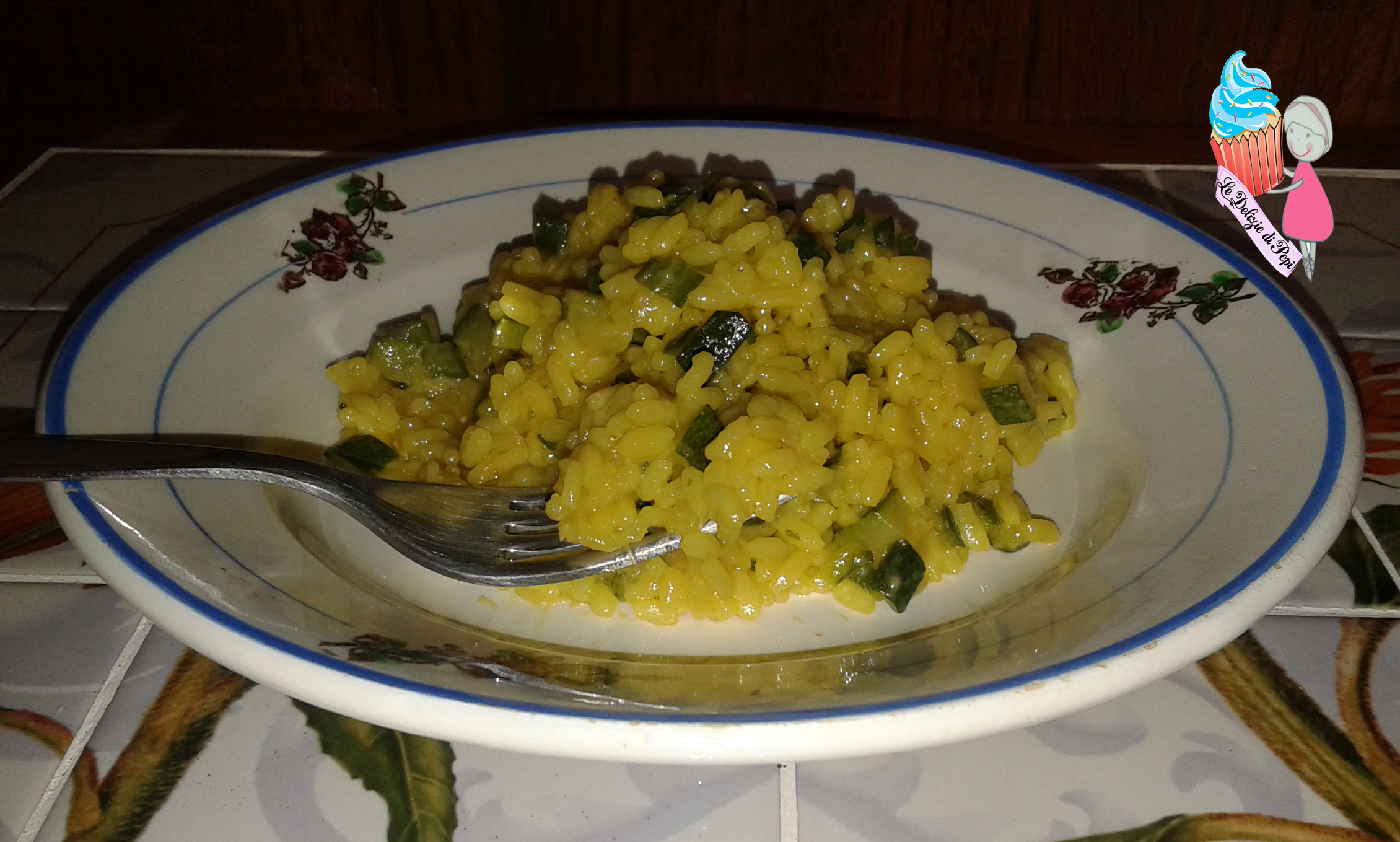 Risotto con zucchine e zafferano