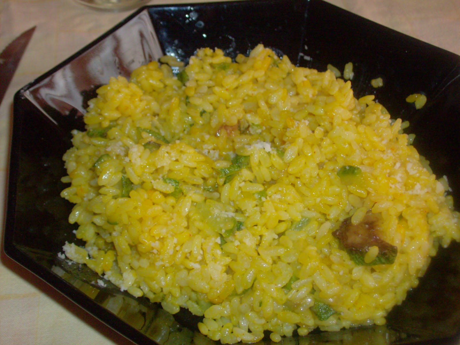 Risotto con zucchine e zafferano