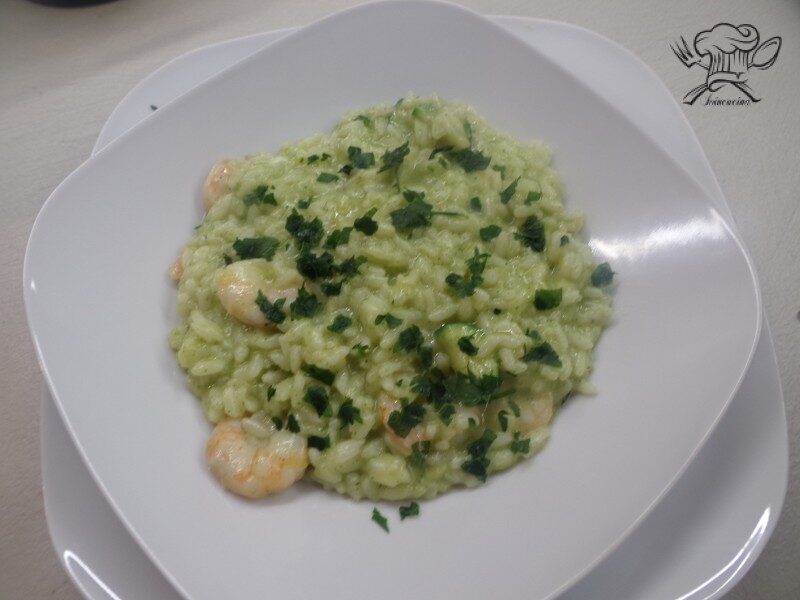 Risotto crema di zucchine e gamberetti
