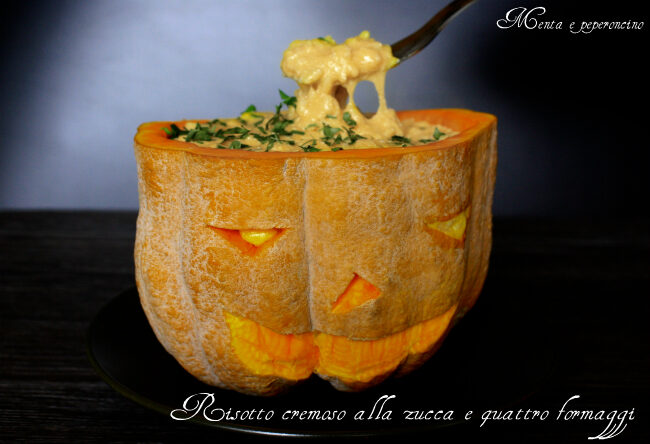 Risotto cremoso alla zucca e quattro formaggi
