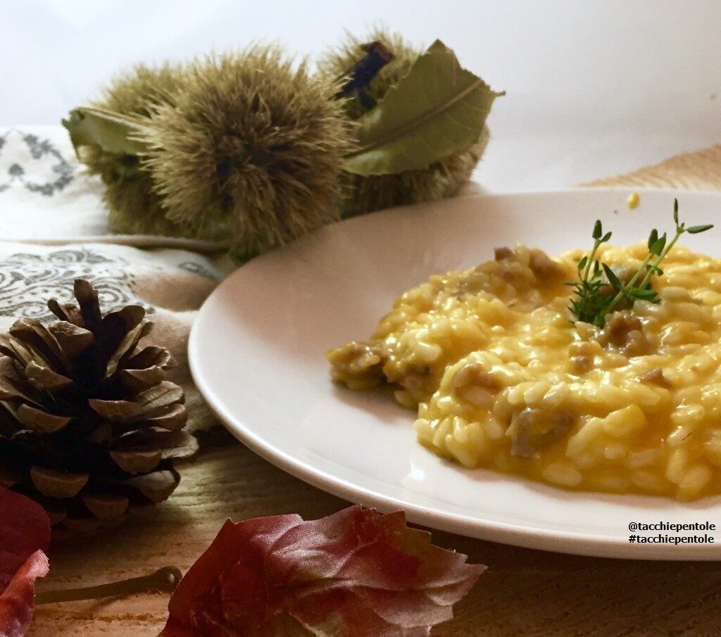 Risotto cremoso alla zucca e salsiccia