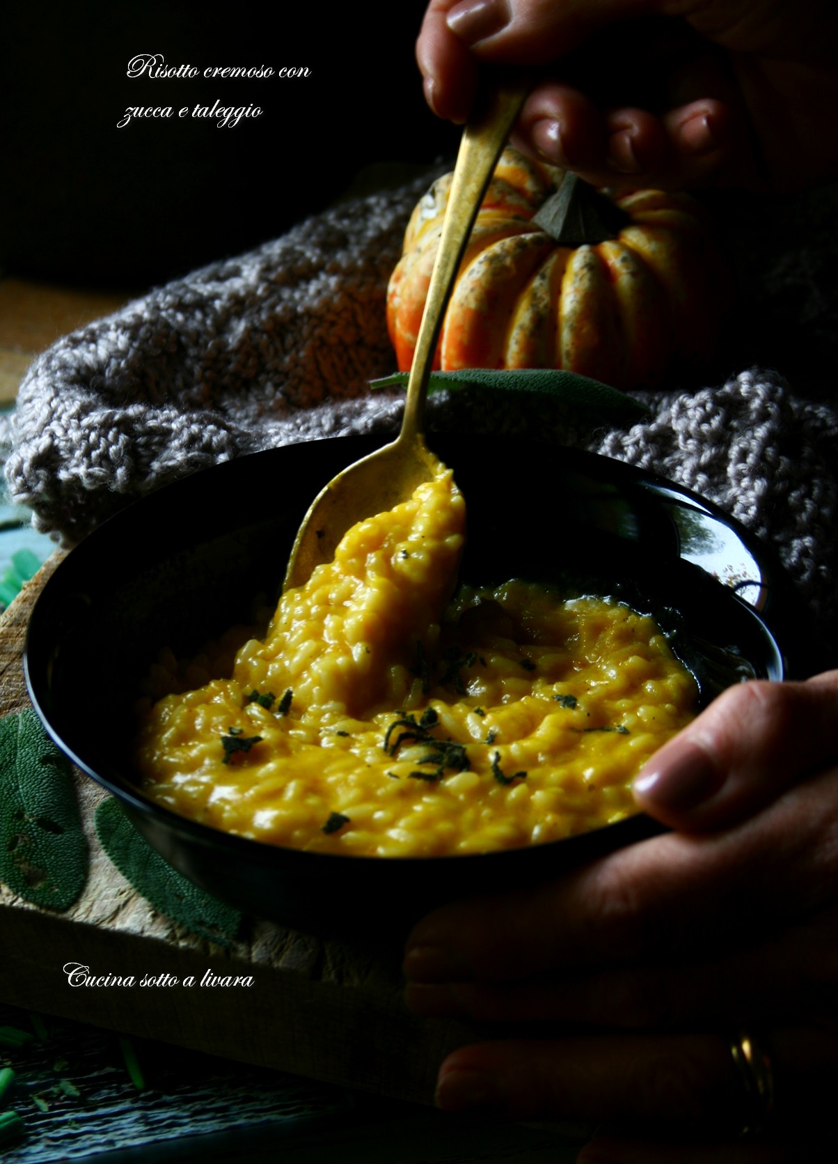 Risotto cremoso con zucca e taleggio