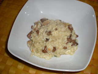 Risotto di funghi con caprino