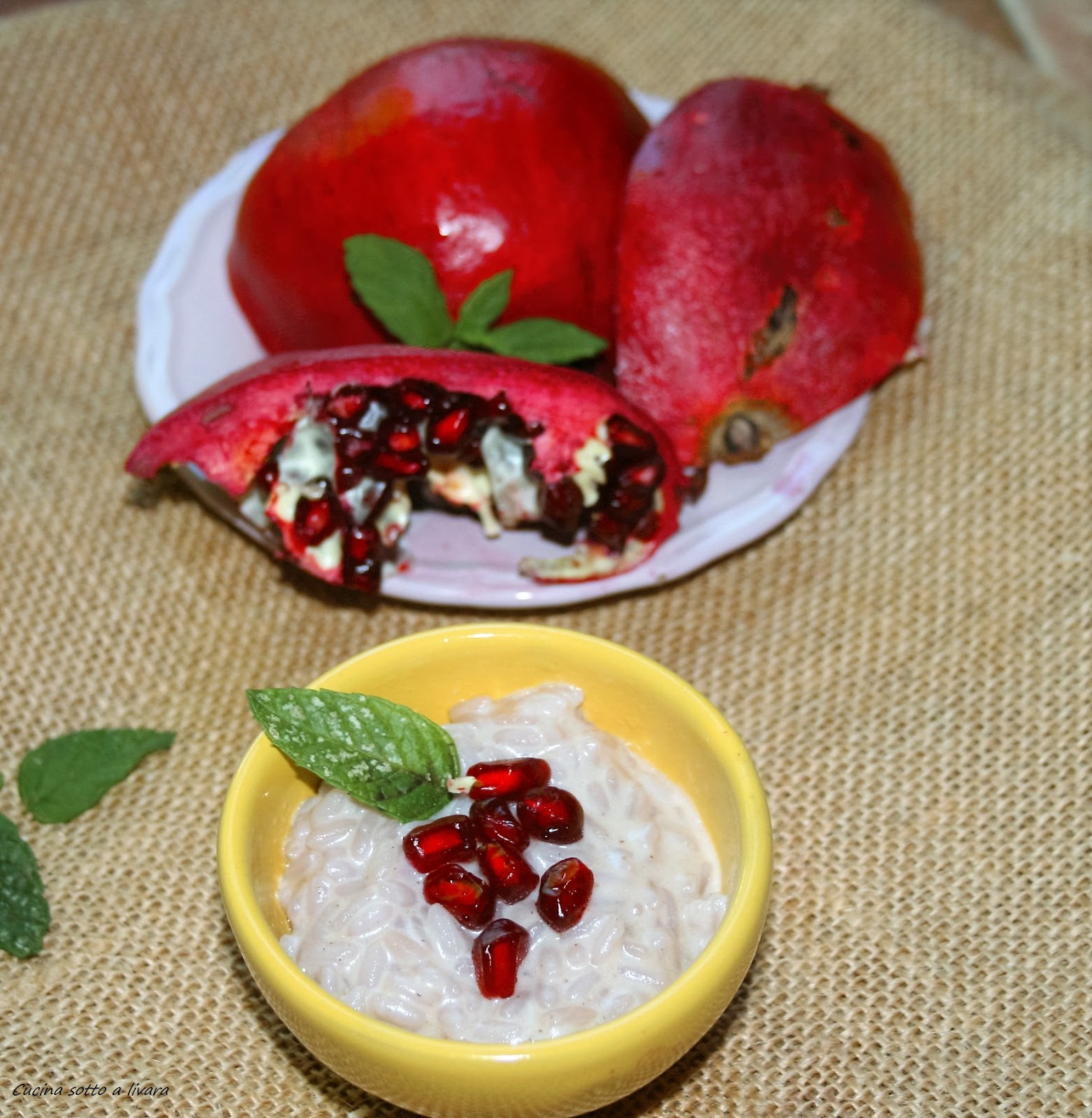 Risotto e melagrana