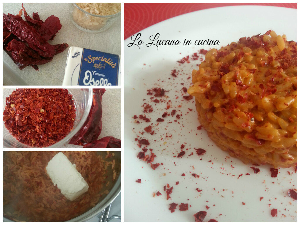 Risotto fantasia lucana, con peperoni cruschi