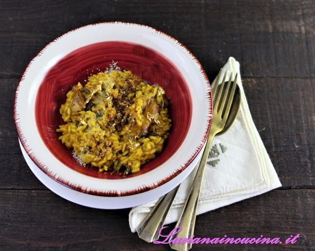 Risotto funghi e zafferano