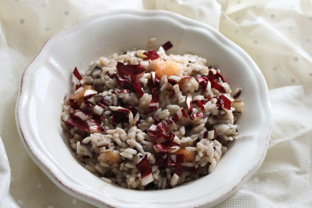 Risotto gamberetti e radicchio di treviso