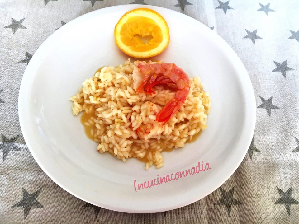 Risotto gamberi e arance