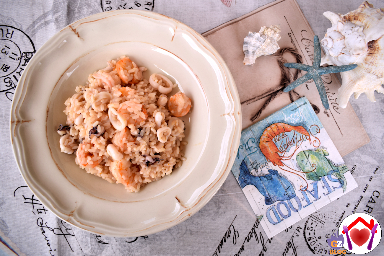 Risotto gamberi e calamari