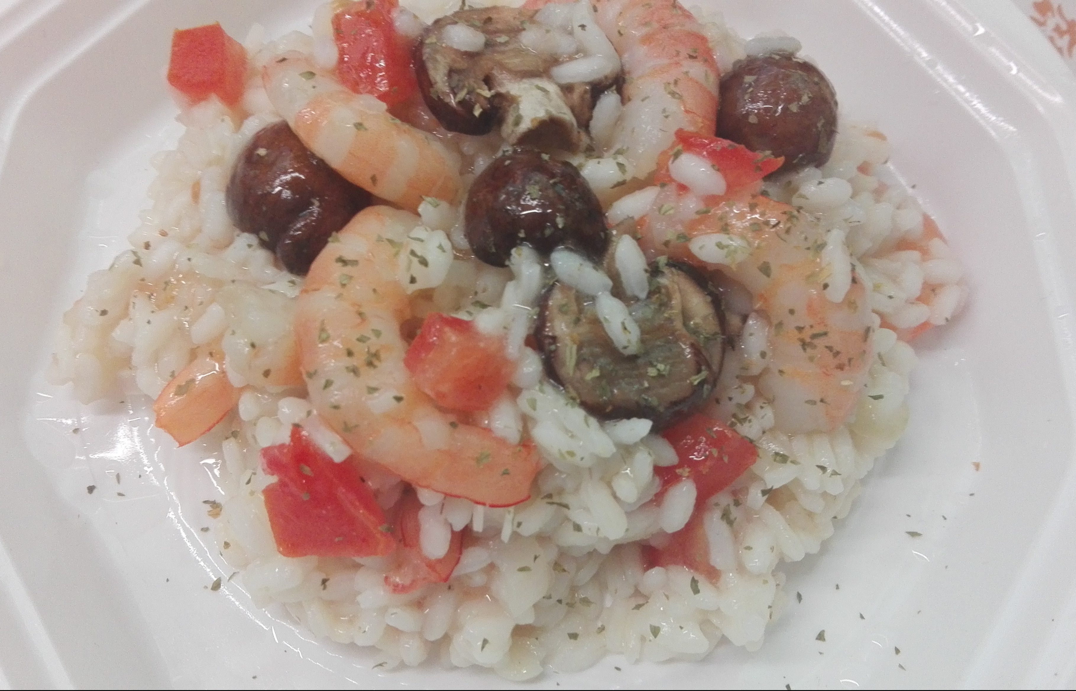 Risotto gamberi e funghi