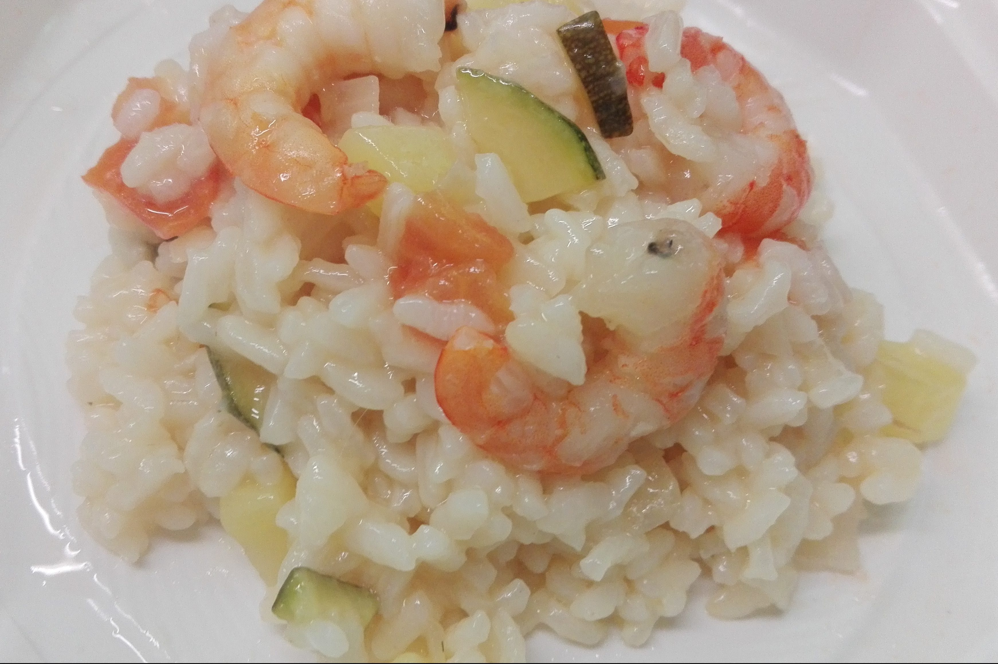 Risotto gamberi e verdure
