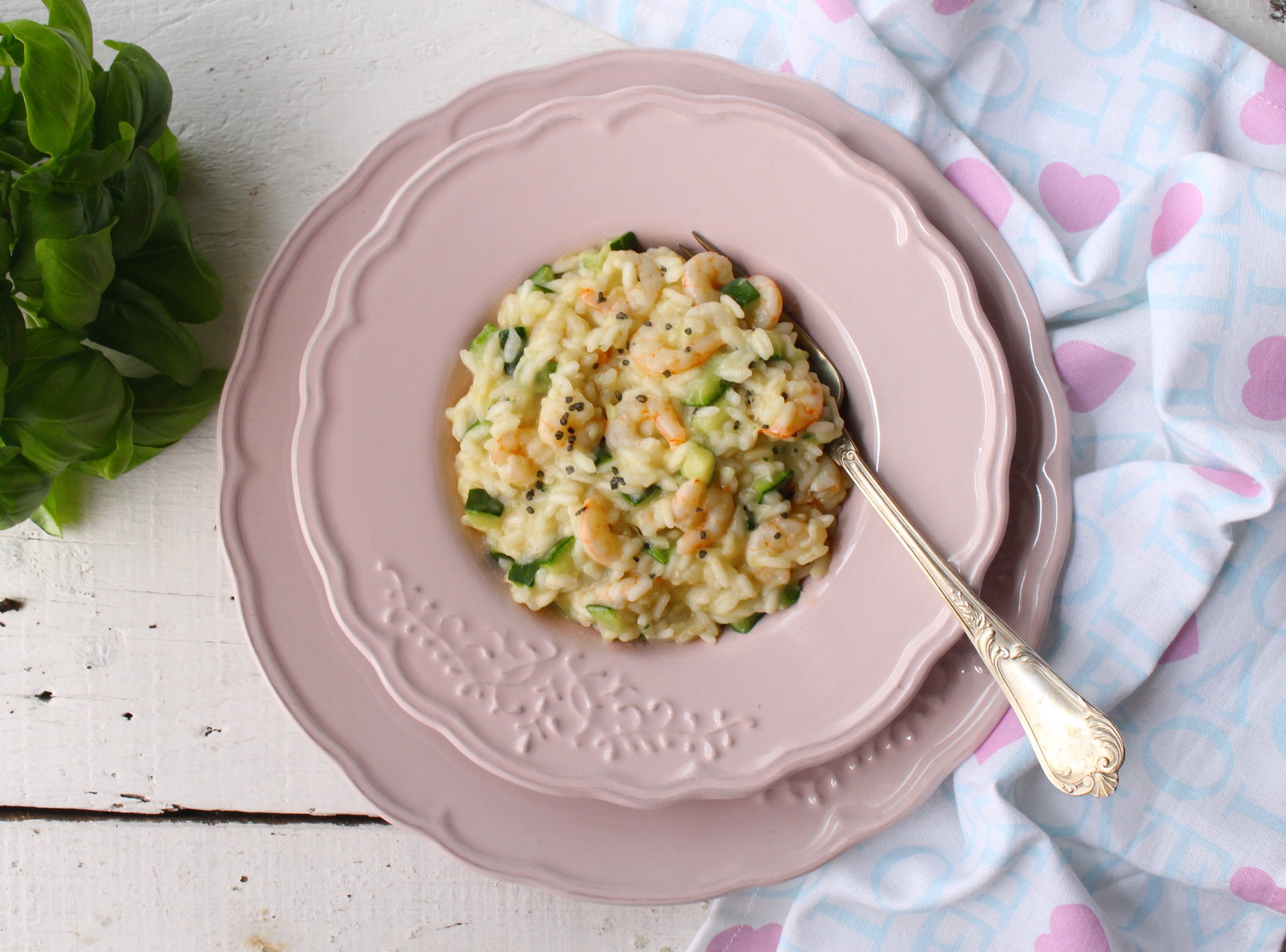 RISOTTO GAMBERI E ZUCCHINE