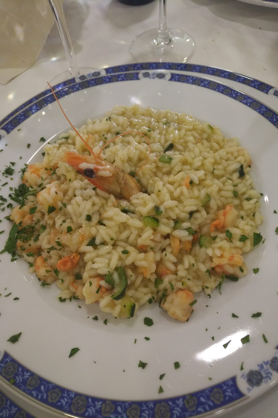 Risotto gamberi e zucchine