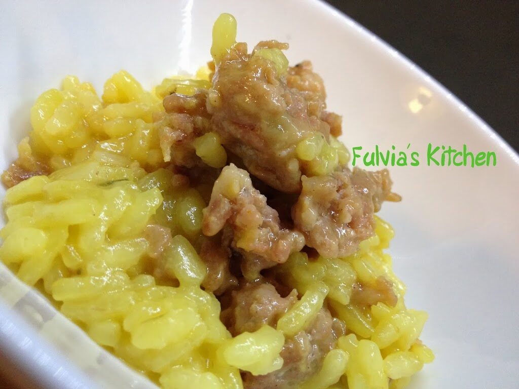 Risotto giallo con salamella
