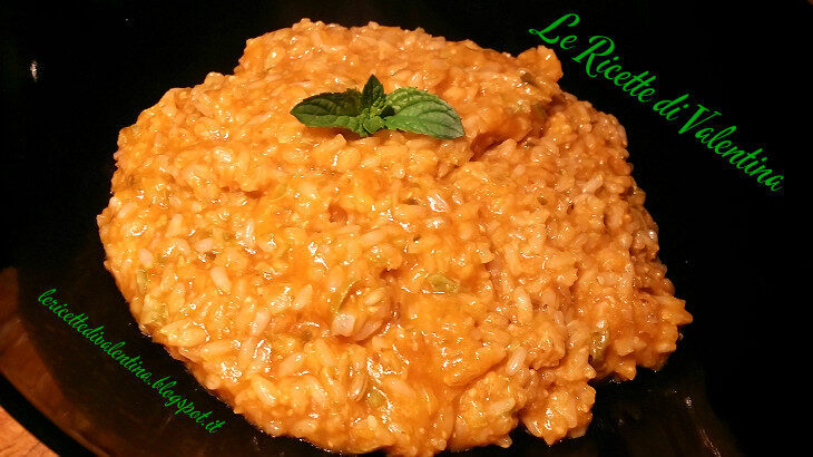 Risotto integrale alle zucchine al profumo di menta nel bimby