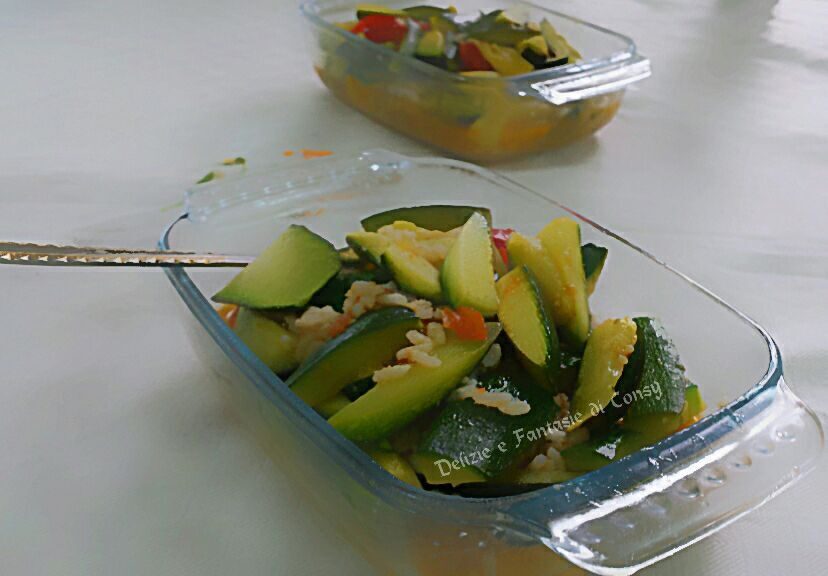 Risotto integrale con zucchine