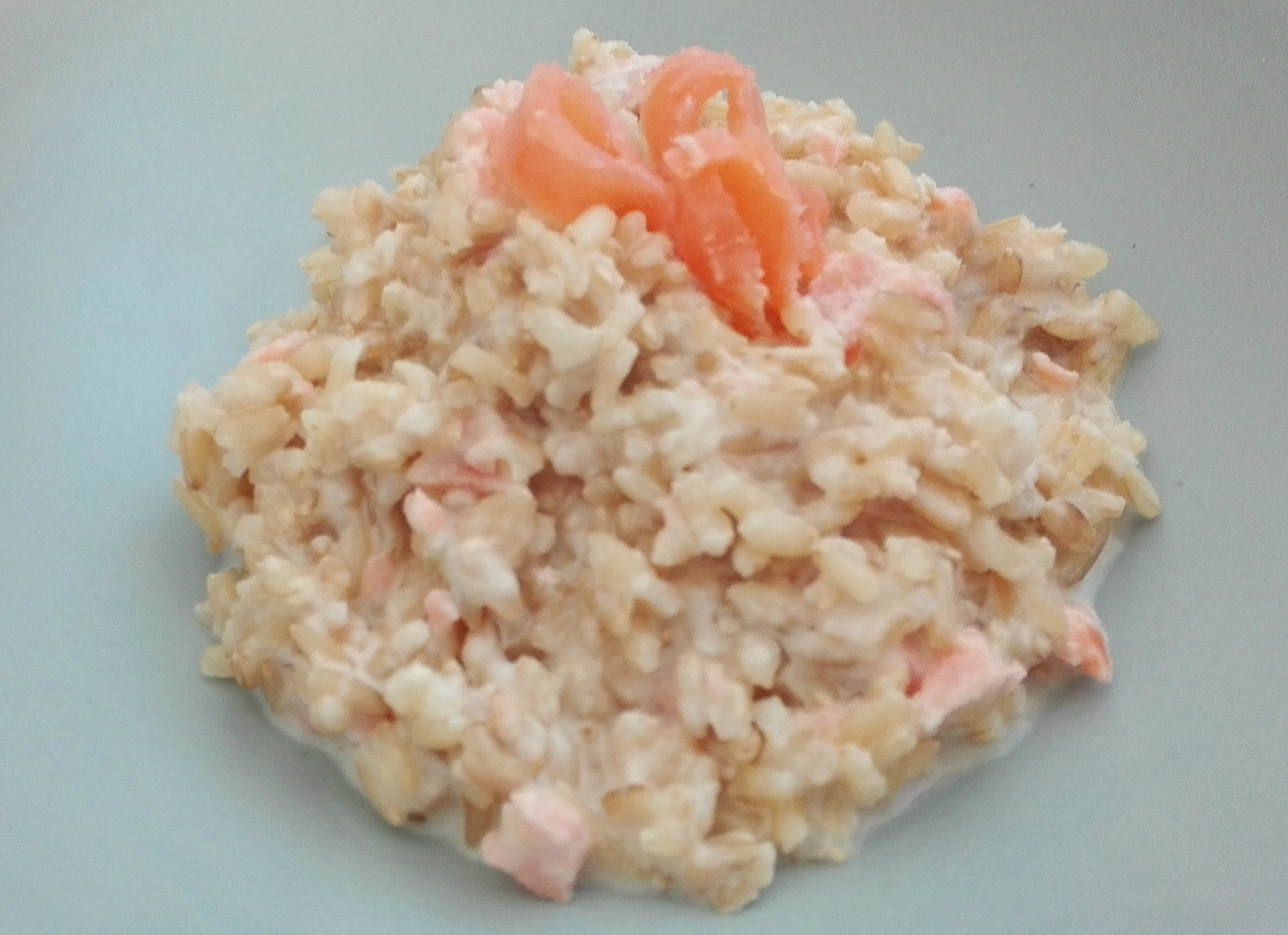 Risotto integrale salmone carciofi timo