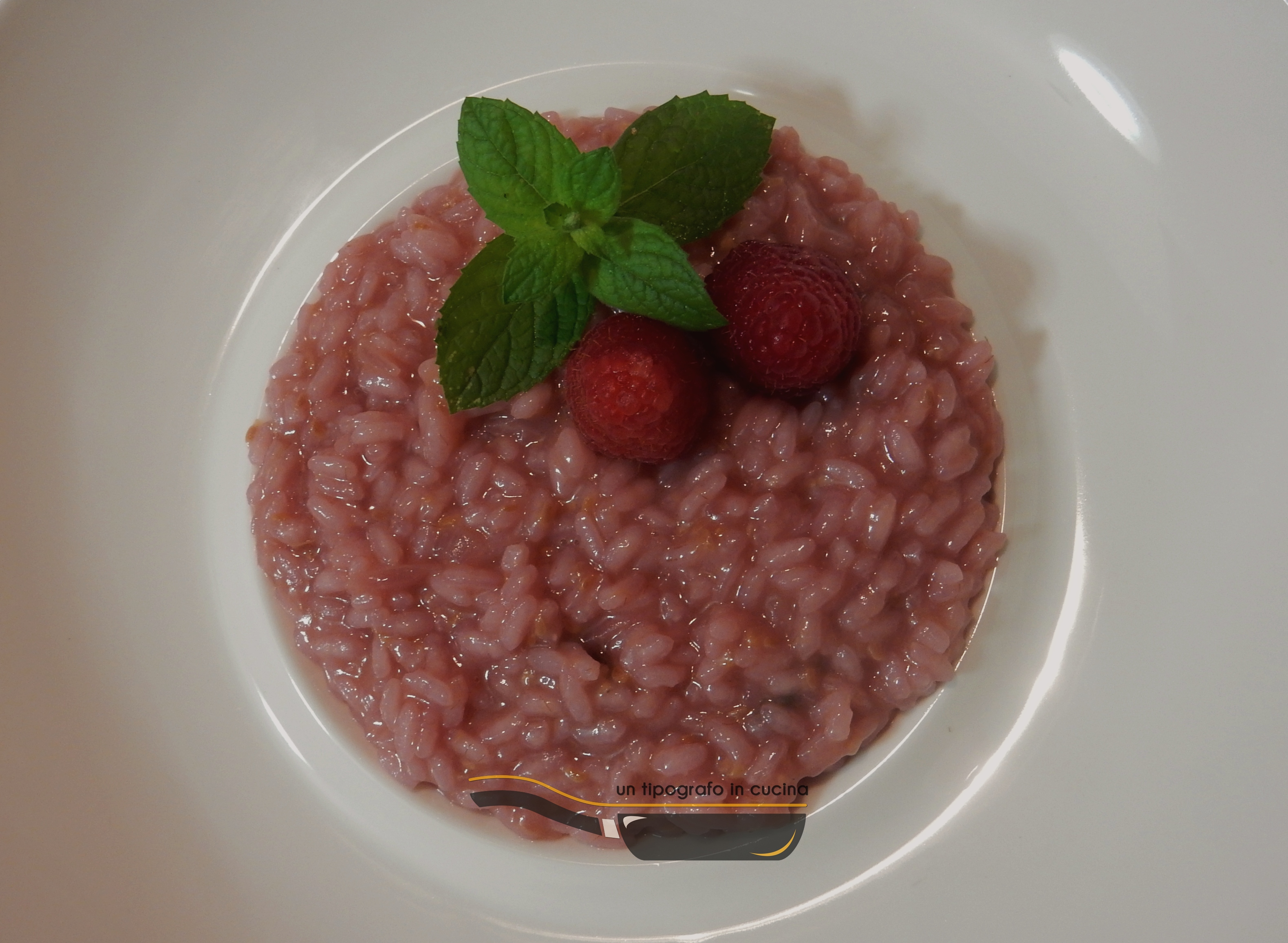 Risotto menta e lamponi…