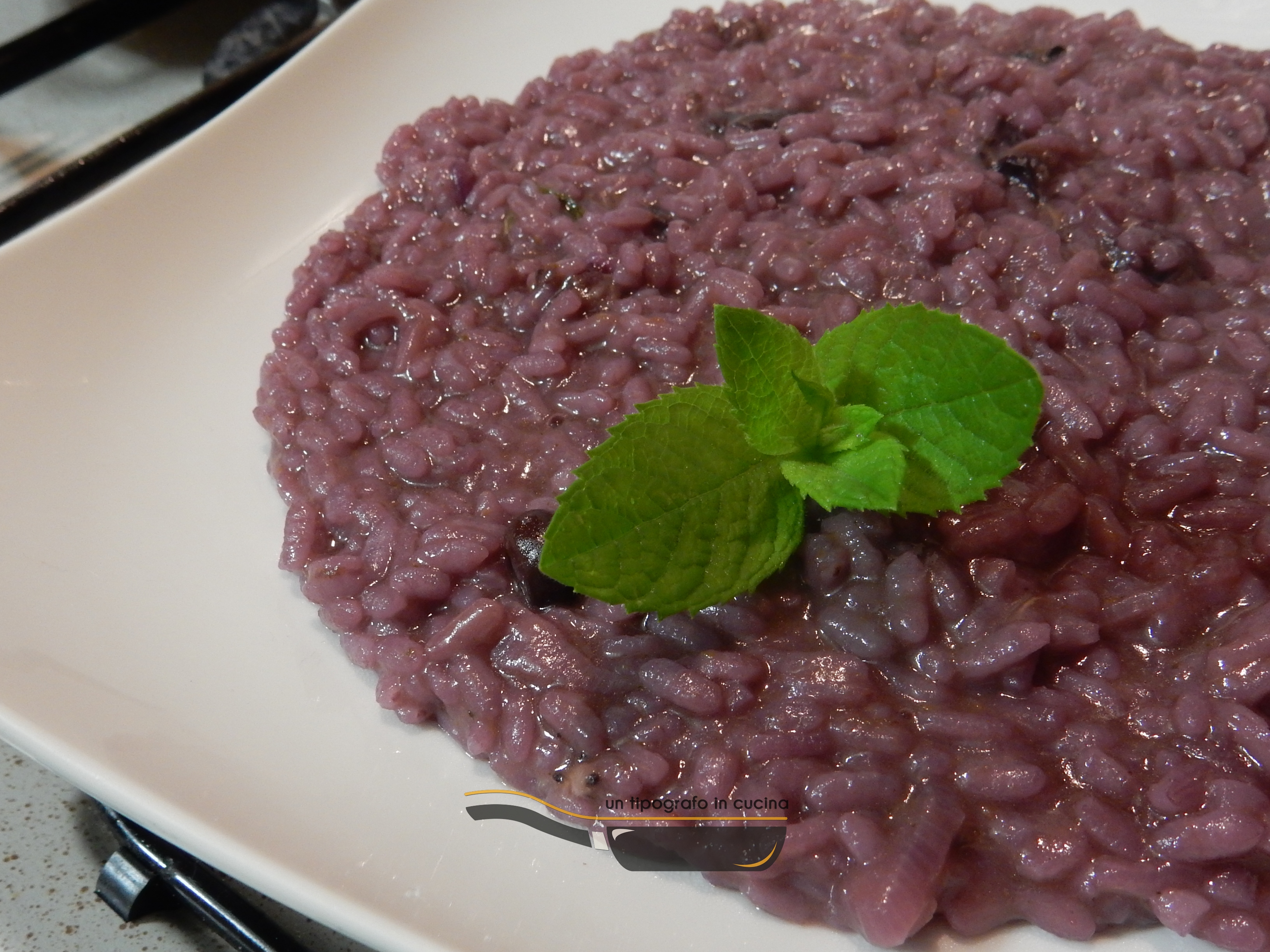 Risotto menta e mirtilli…