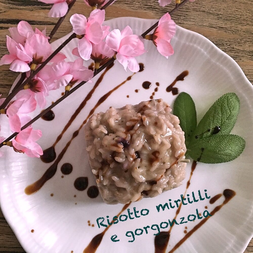 Risotto mirtilli e gorgonzola celafaccioincucina