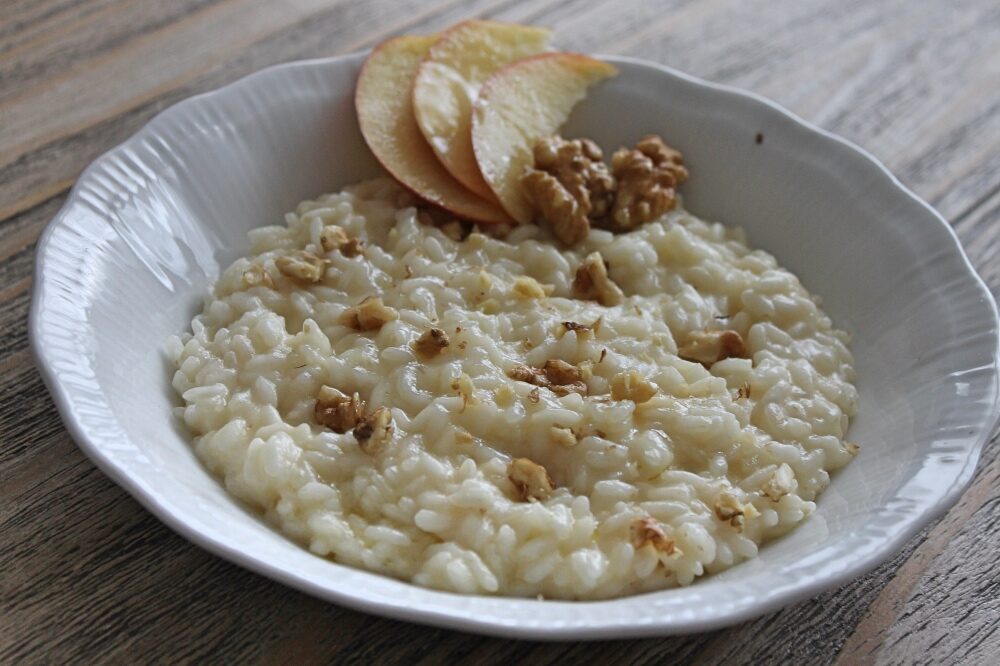 Risotto noci e mele