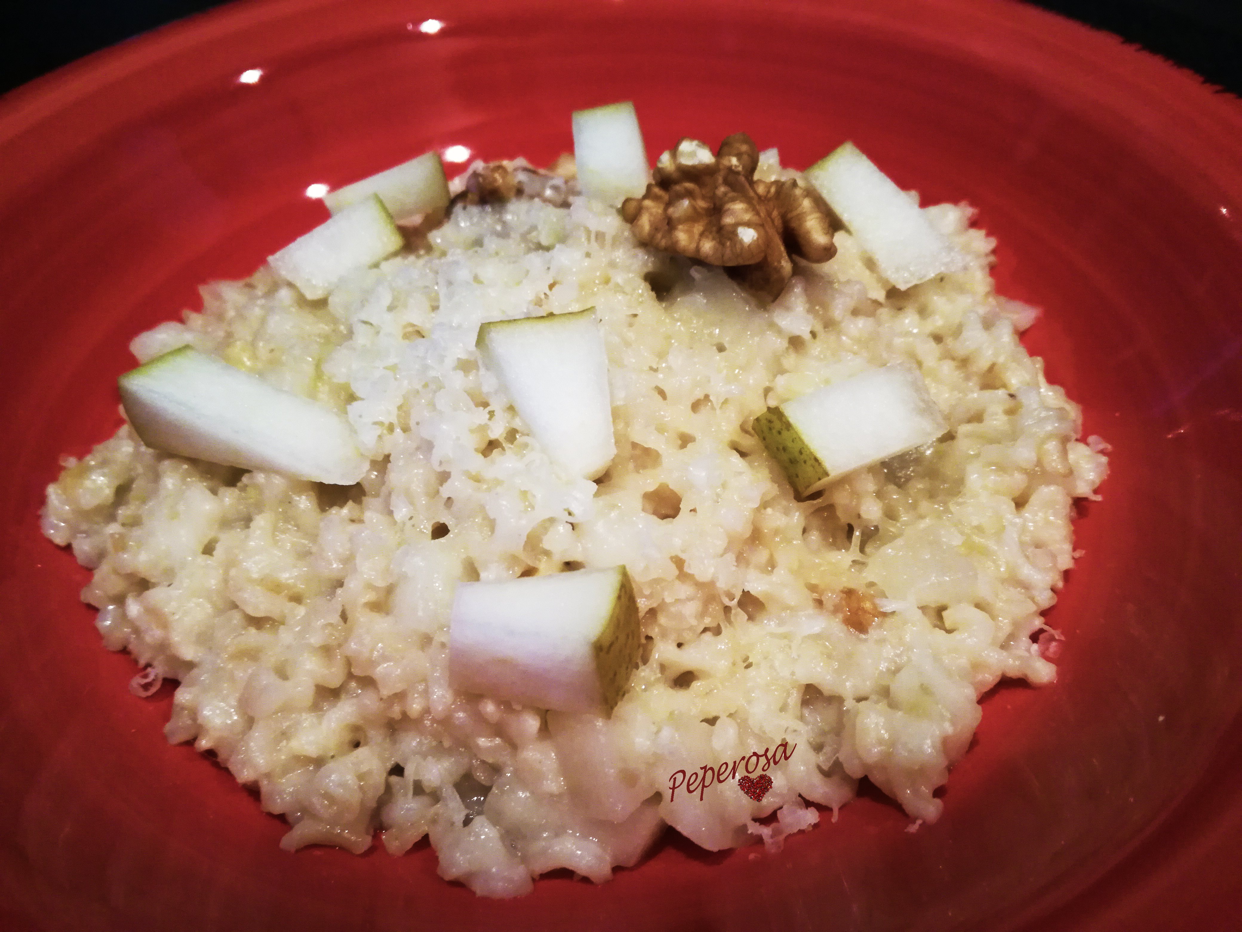 Risotto pere e noci