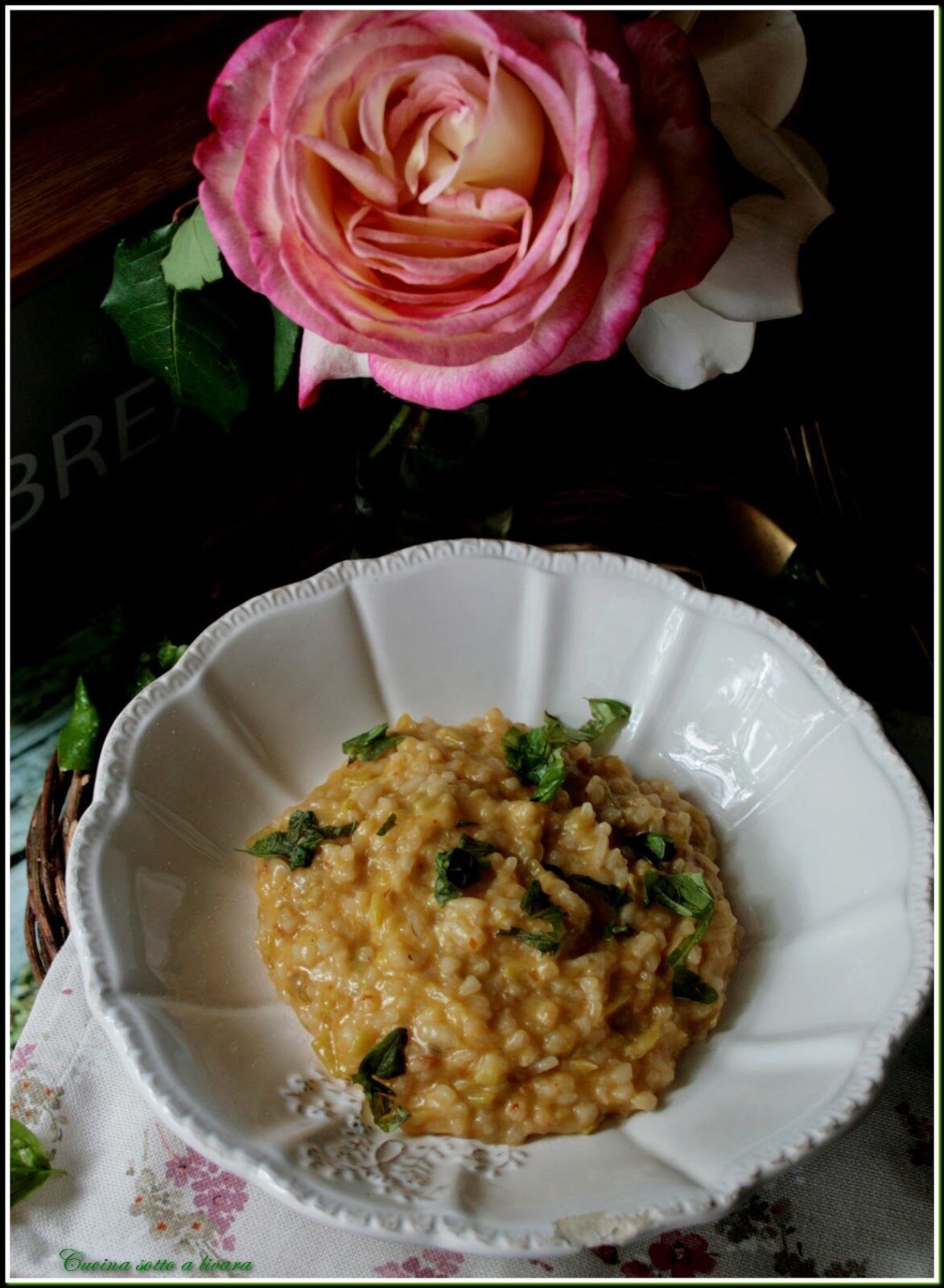 Risotto pesto di zucchine  e pomodori secchi