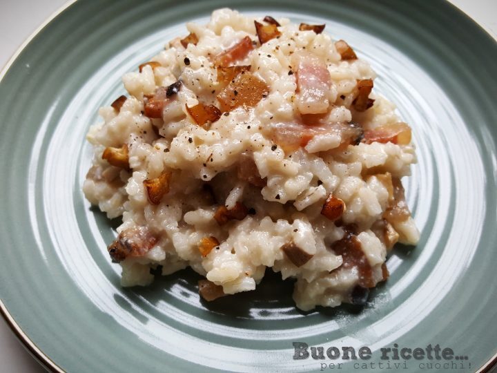 Risotto porcini e pancetta