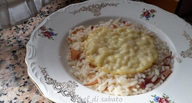 Risotto provola e speck