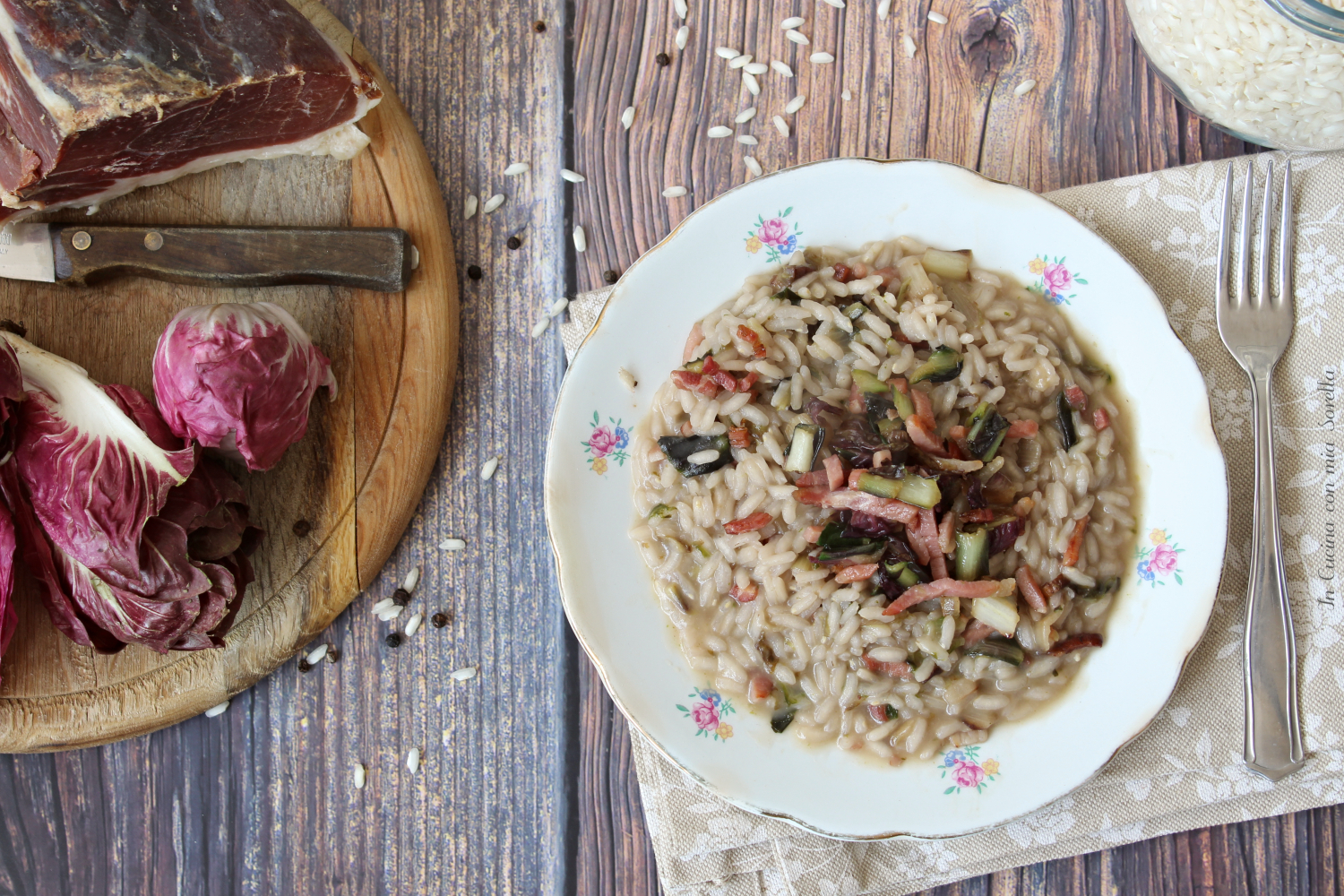 Risotto radicchio e speck