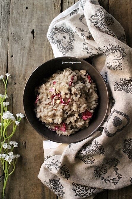 Risotto radicchio gorgonzola e noci