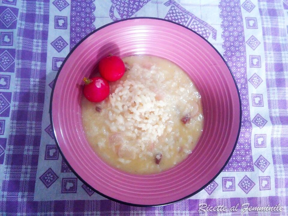 Risotto ravenelli e speck