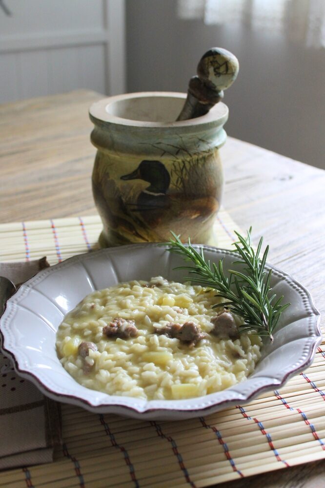 Risotto salsiccia e asiago fresco dop