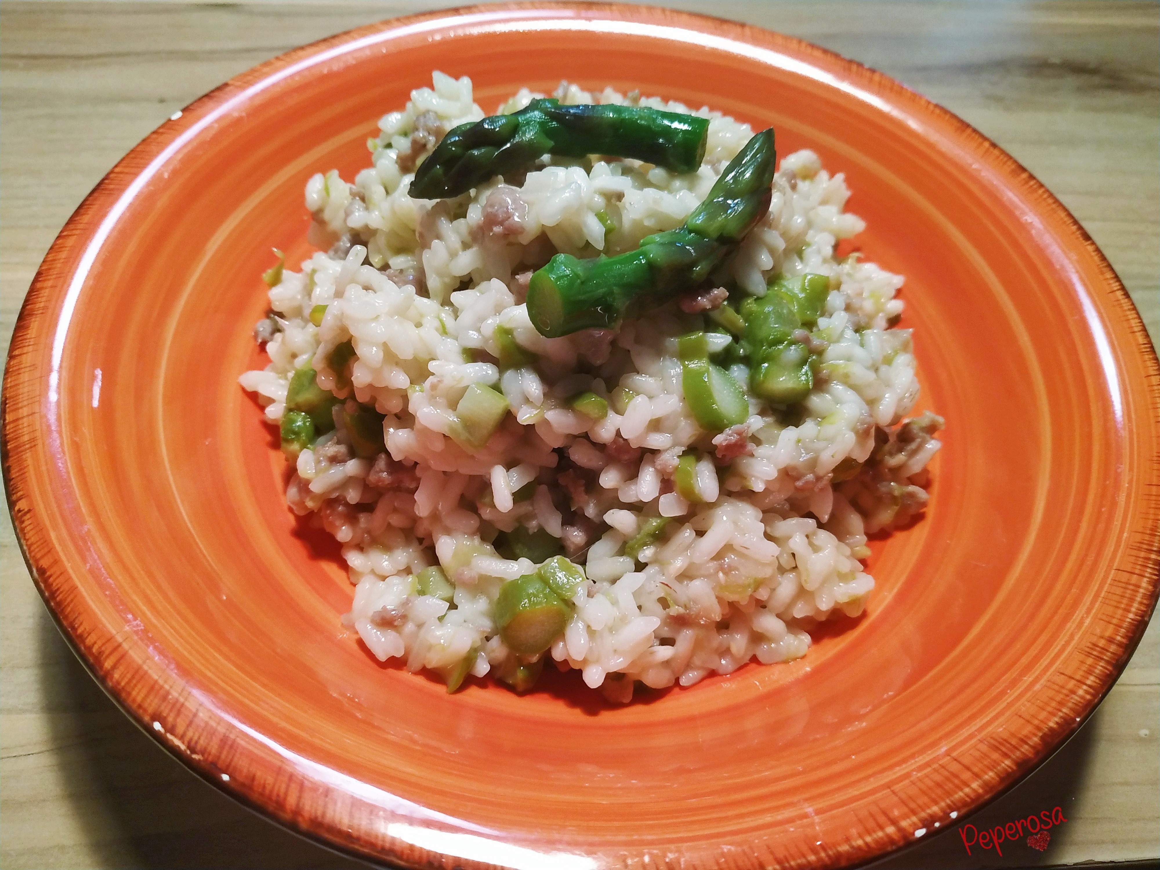 Risotto salsiccia e asparagi