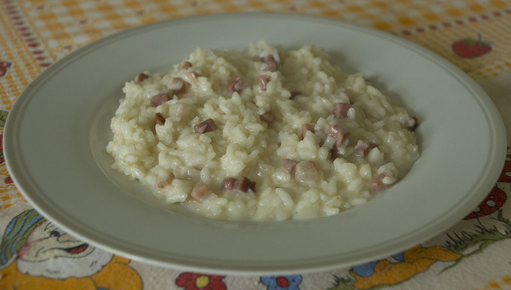 Risotto speck e taleggio