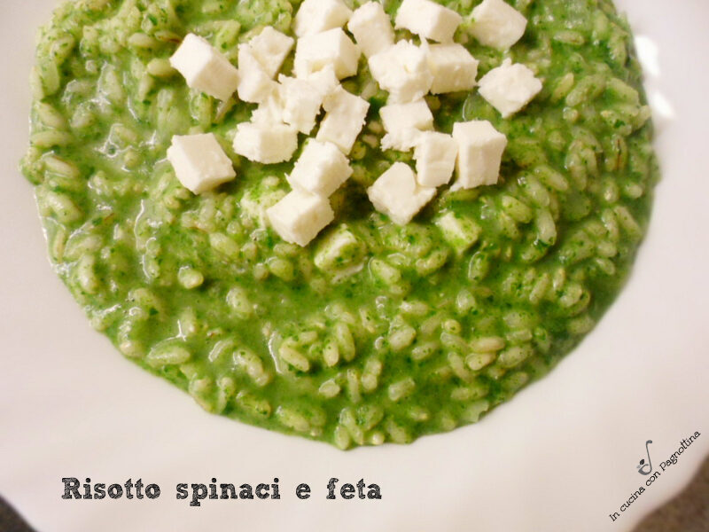 Risotto spinaci e feta