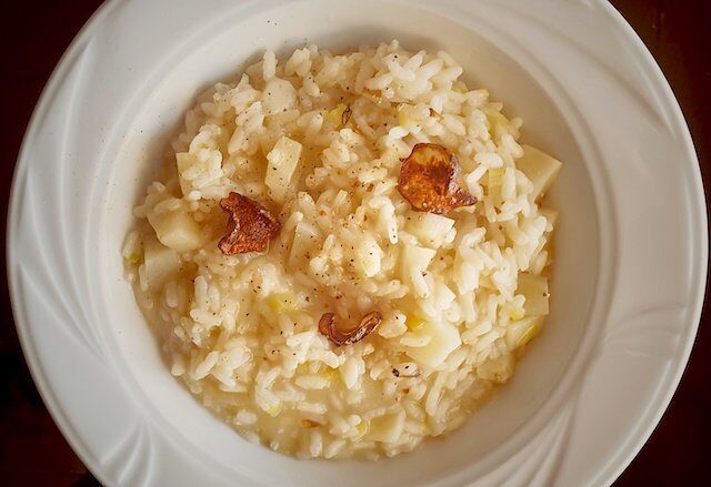 Risotto topinambur e cozze