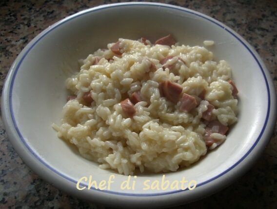 Risotto wurstel e scamorza