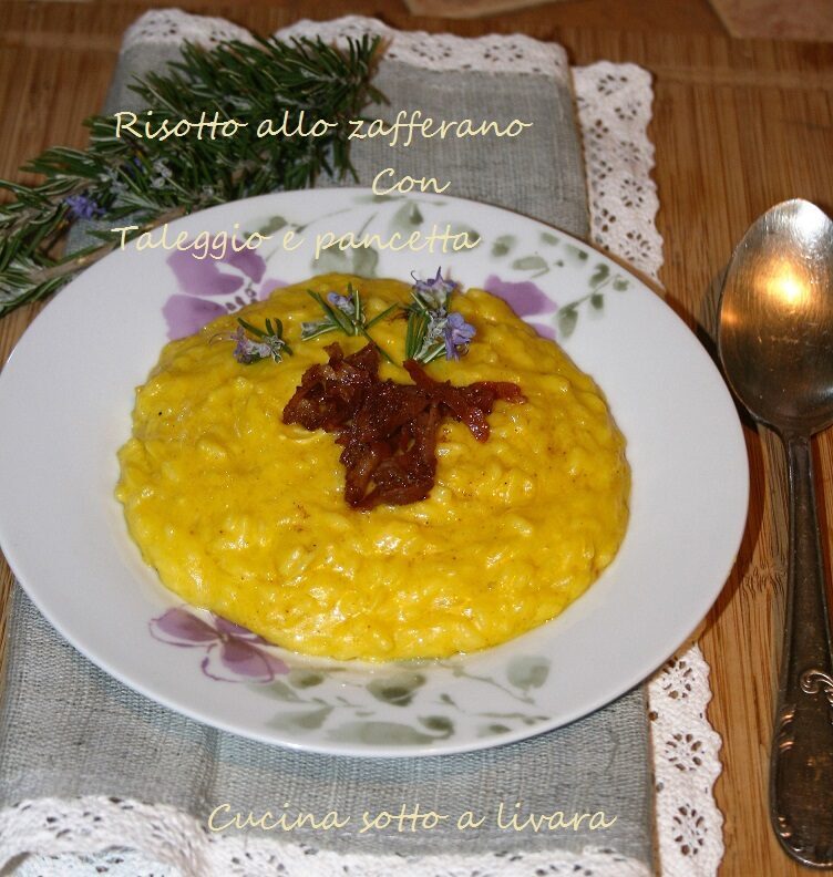 Risotto zafferano taleggio e pancetta