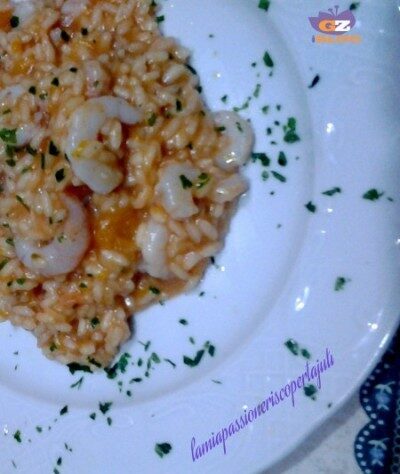 Risotto zucca e gamberetti