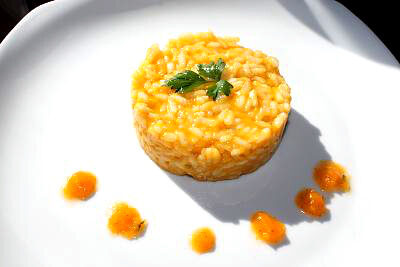 Risotto zucca e pancetta