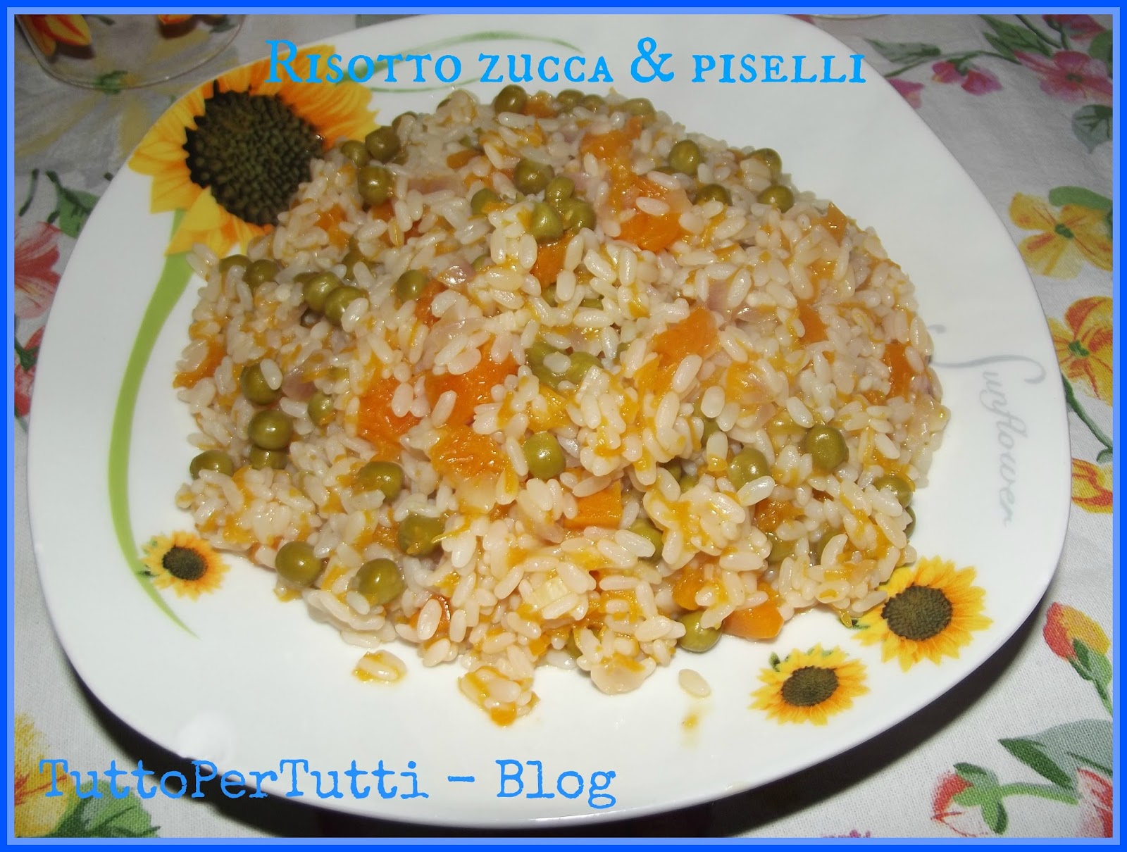 Risotto zucca e piselli – metti jack-o’-lantern nel piatto!